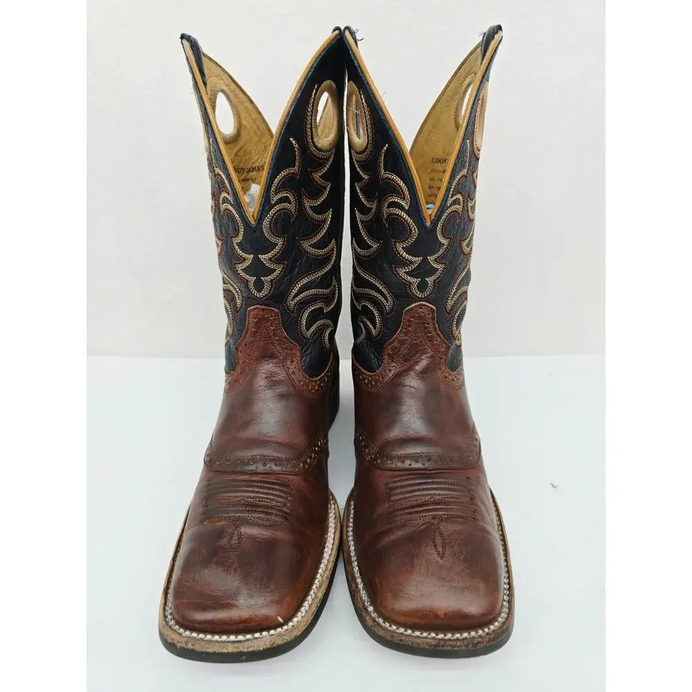 Cody James Xero Gravity Gibson Saddle Western Boots Brown Black 9